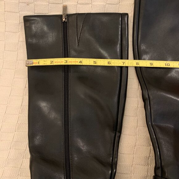 Knee High Tall Boots, Chunky Heel, Black, 8.5 - Picture 8 of 11